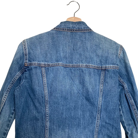 ABERCROMBIE & FITCH Classic Distressed Denim Jacket Size Small - Picture 4 of 13